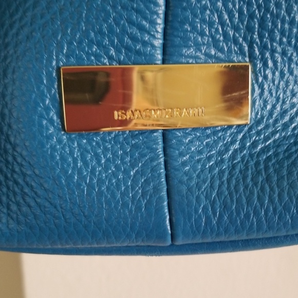 Isaac Mizrahi Blue Leather Bag - Picture 2 of 7